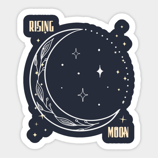 Rising Moon Sticker by natural-20s